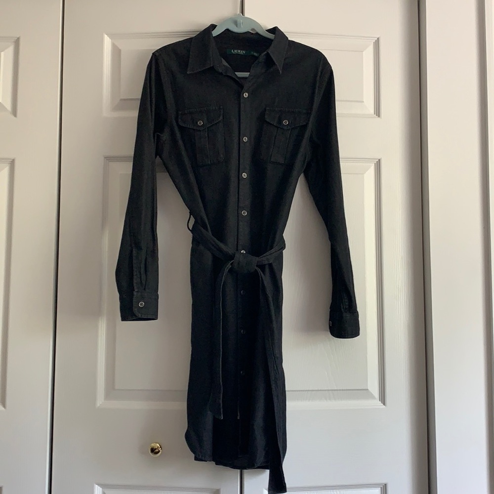 Long sleeve jean dress